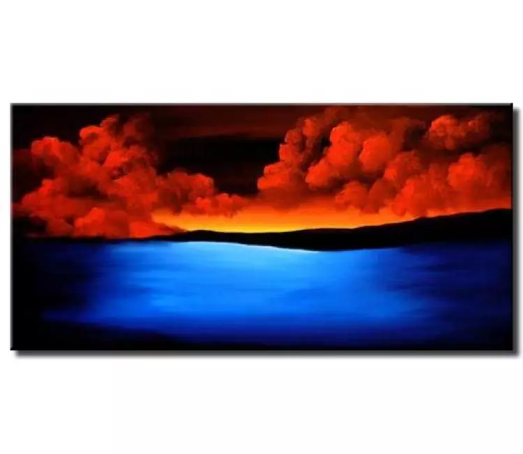 landscape painting - colorful modern abstract landscape painting for living room bedroom original painting