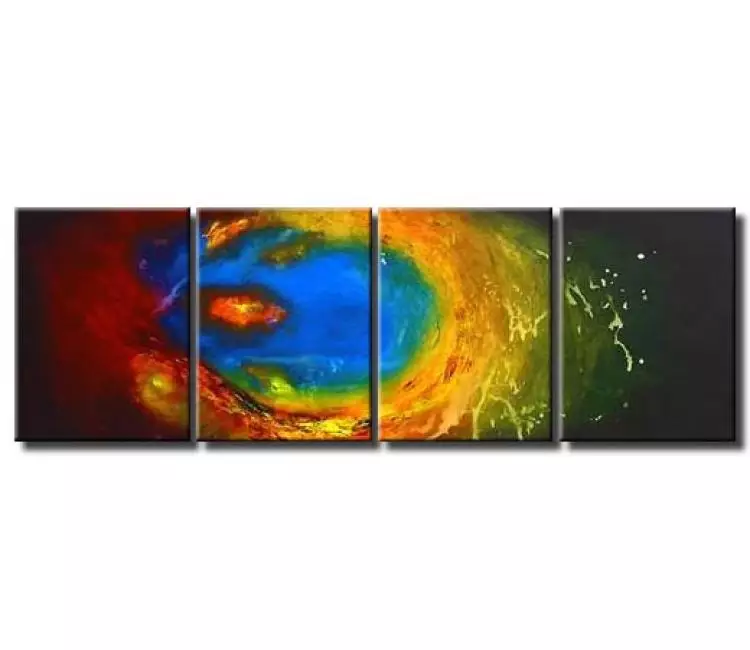 cosmos painting - large colorful contemporary abstract painting original modern canvas art for office and living room