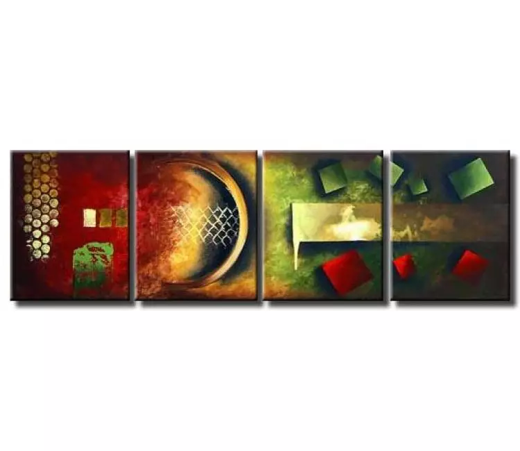 geometric painting - multi panel abstract