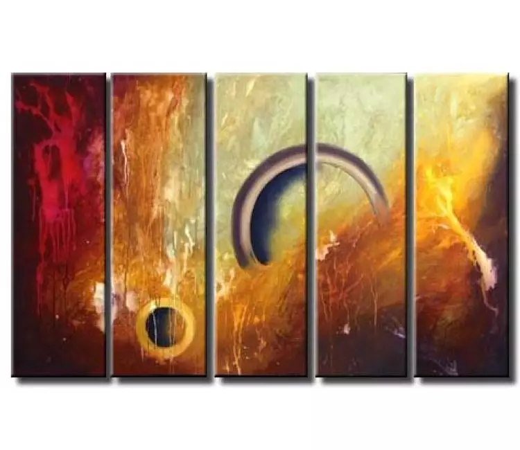 cosmos painting - large crop circles abstract painting on canvas