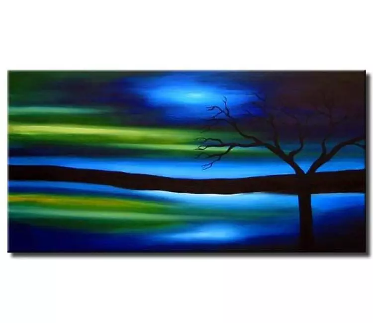 modern abstract landscape art for living room bedroom original contemporary landscape abstract blue green painting