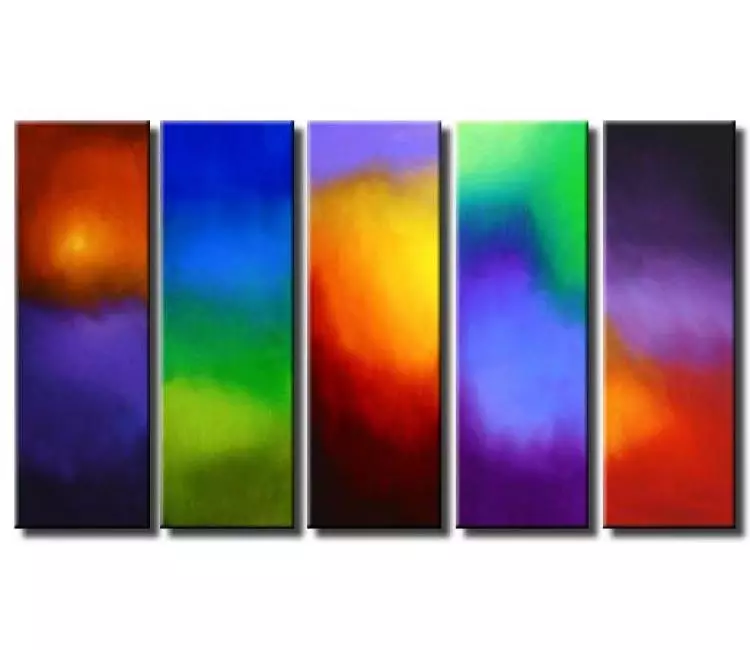 geometric painting - colorful contemporary abstract art large original painting canvas wall art for office living room