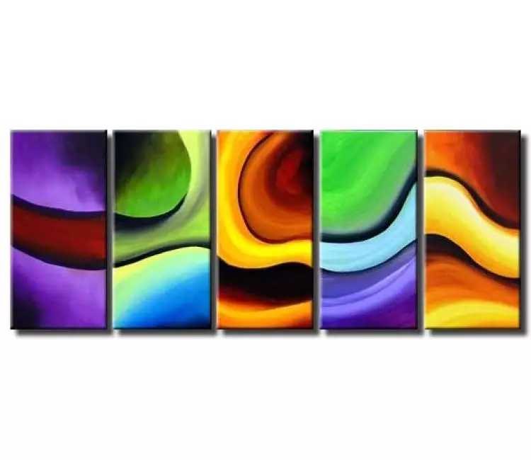 abstract painting - contemporary colorful original abstract art large painting canvas wall art for office and living room