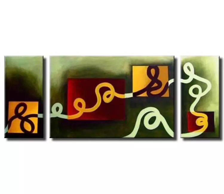 abstract painting - multi panel colorful art