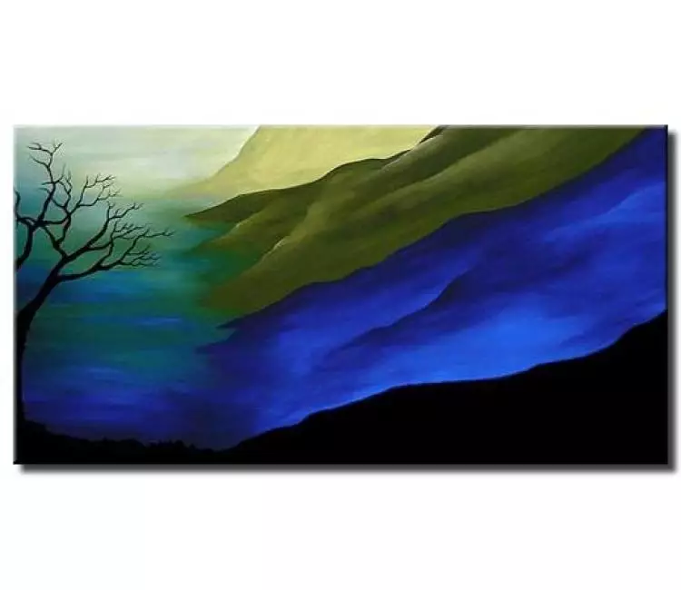 large contemporary landscape abstract painting original modern tree wall art for living room office bedroom home decor