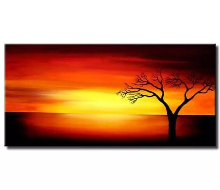 landscape painting - large contemporary landscape abstract sunrise painting original modern wall art for living room office bedroom home decor