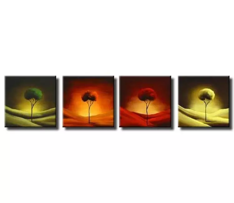 forest painting - four seasons