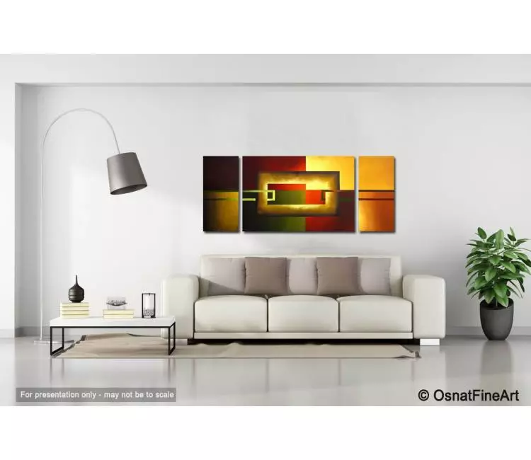 geometric painting - living room 2