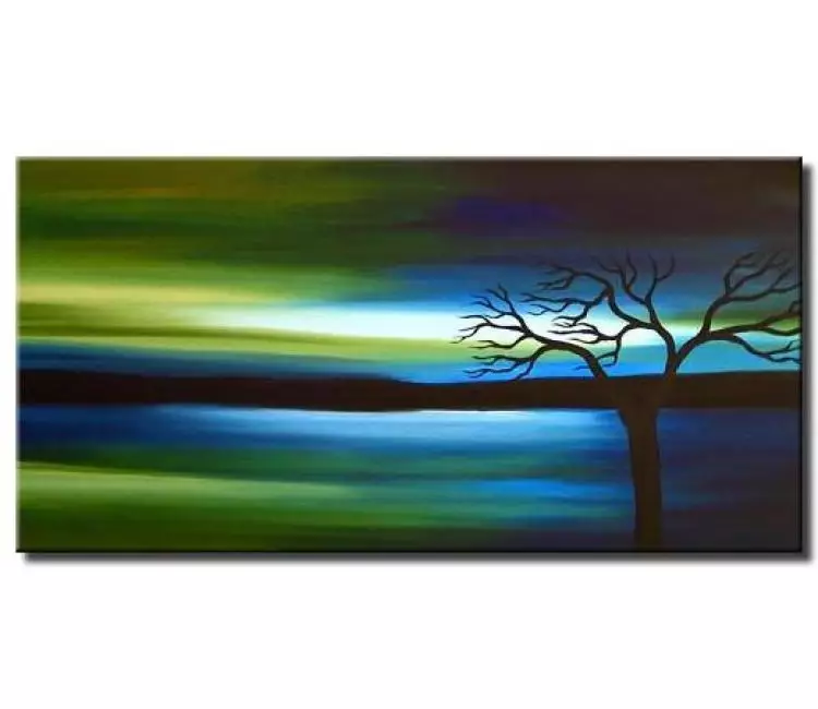 landscape painting - contemporary abstract landscape art original modern tree wall art for living room office bedroom home decor