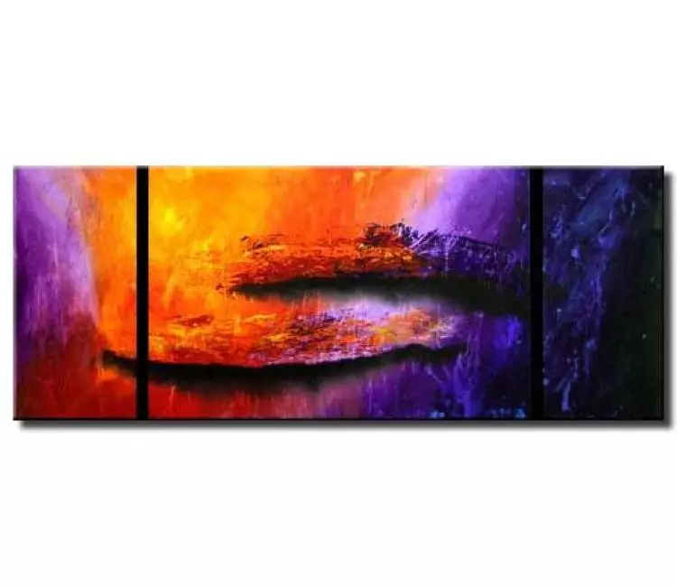abstract painting - triptych colorful painting