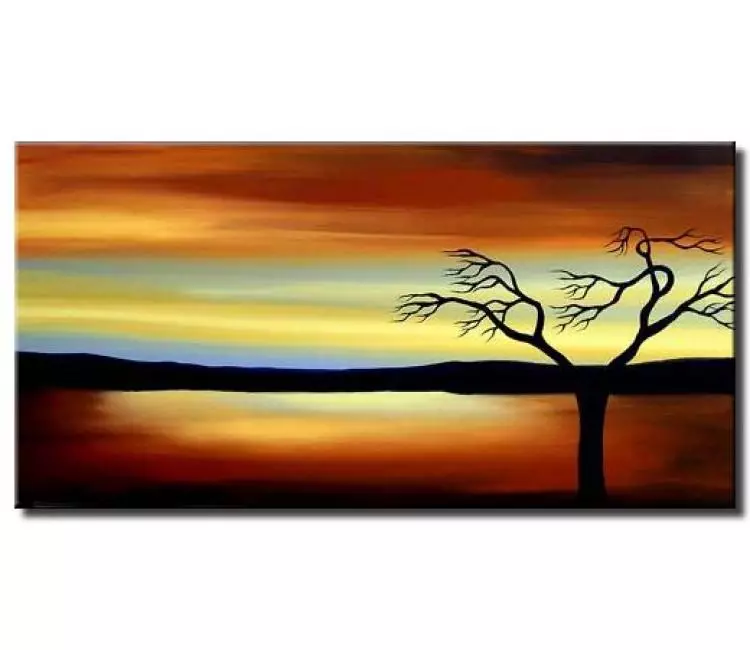 landscape painting - contemporary landscape abstract paintings original  modern abstract tree painting for living room dining room bedroom home decor