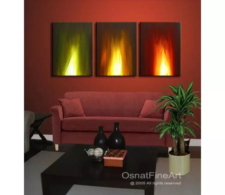 fire painting - living room 5