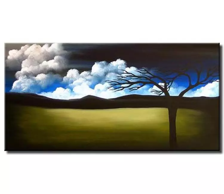 landscape painting - contemporary tree art handpainted modern abstract tree painting for living room dining room bedroom home decor