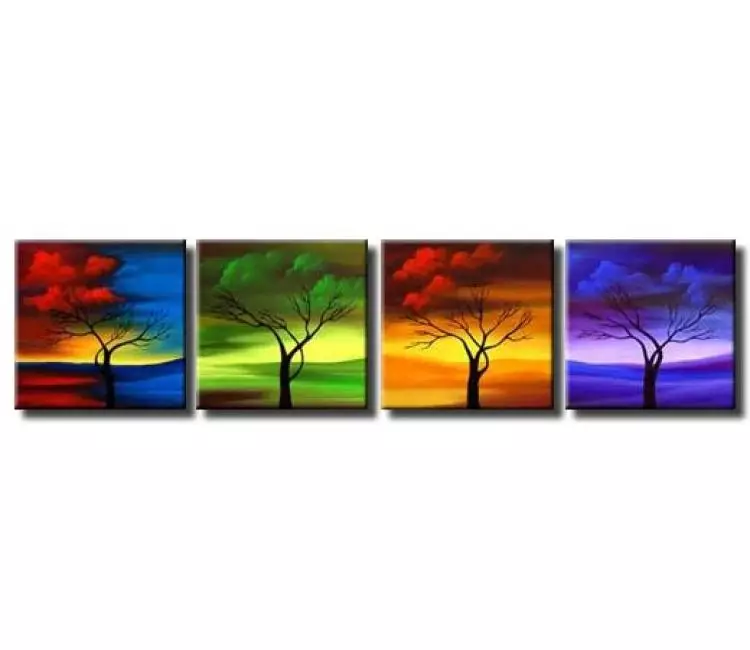 landscape painting - contemporary tree art modern large abstract tree paintings hand painted for living room bedroom office and home dcor