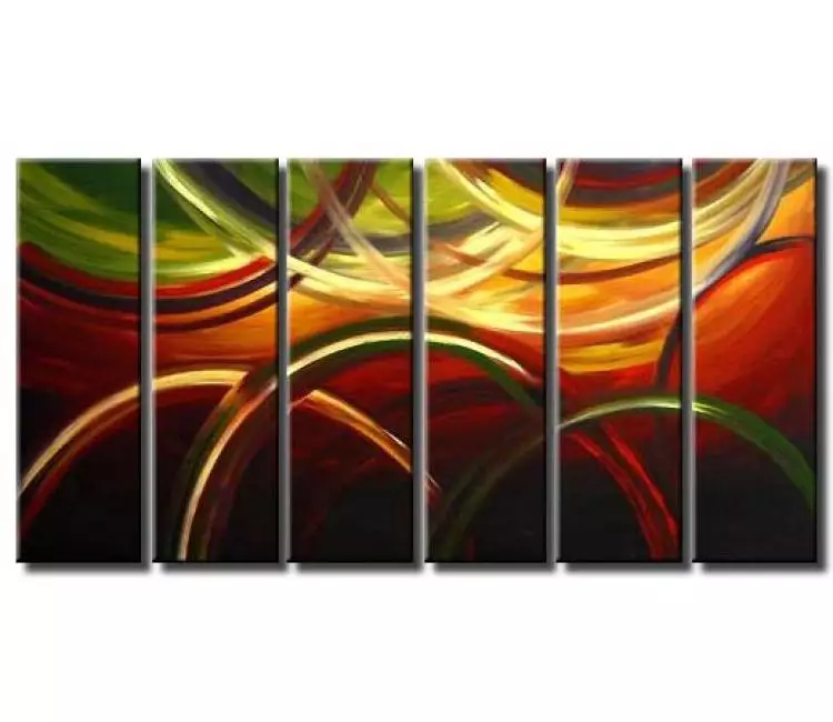 arcs painting - large contemporary abstract art original modern abstract painting on canvas for living room bedroom office hotels