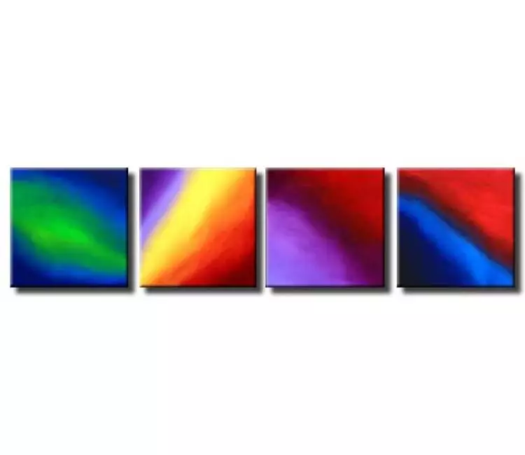 abstract painting - colorful abstract painting on canvas multi panel
