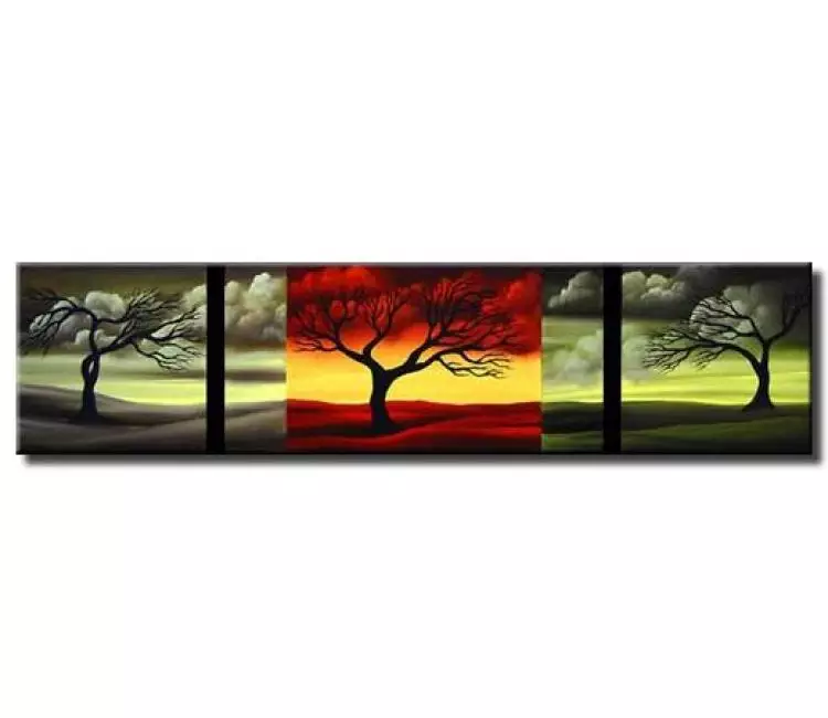landscape painting - contemporary tree art modern large abstract tree paintings hand painted for living room bedroom office and home dcor