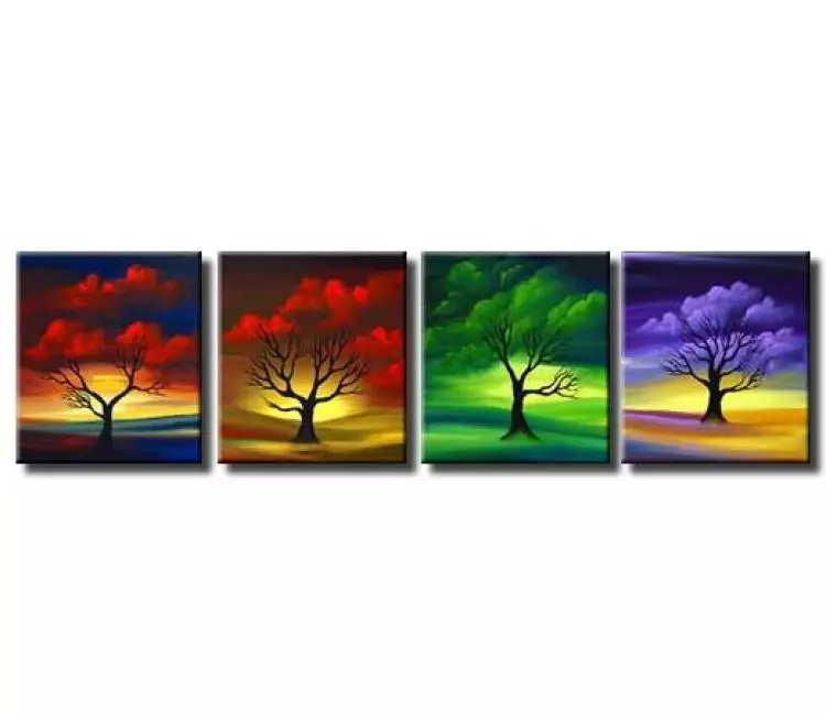 landscape painting - contemporary tree art modern large abstract tree paintings hand painted for living room bedroom office and home dcor