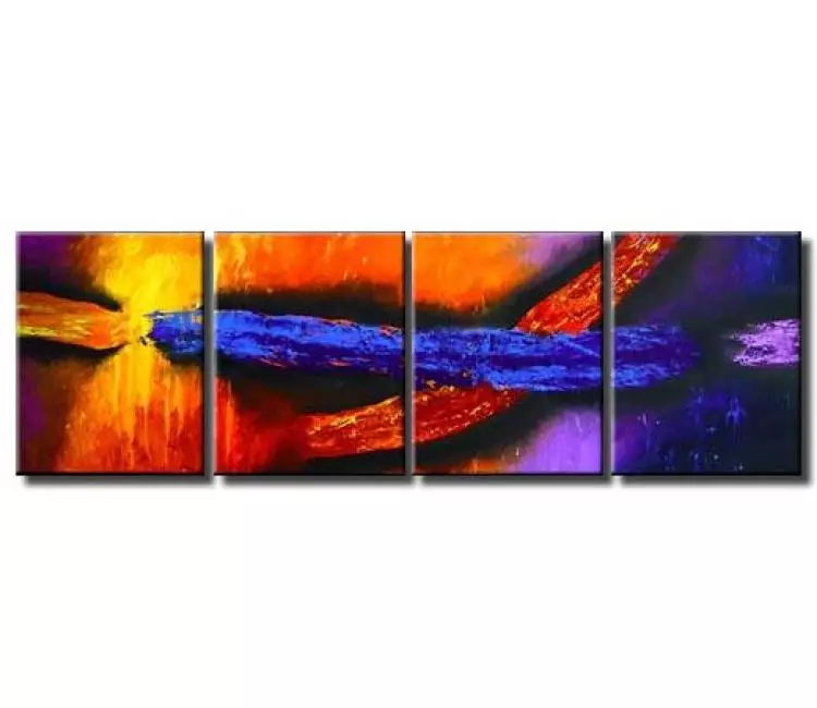 abstract painting - multi panel colorful abstract painting