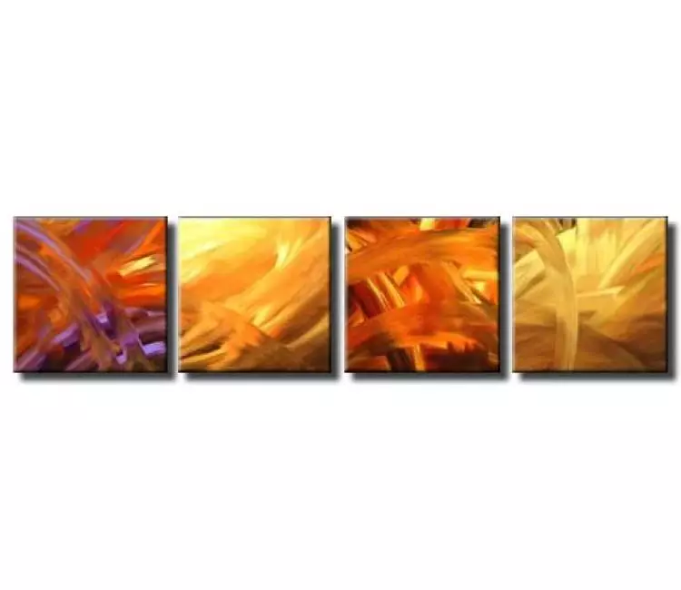 abstract painting - yellow orange modern abstract painting