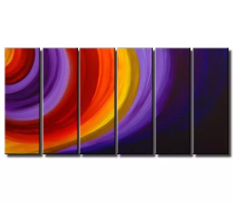 arcs painting - large purple abstract painting on canvas big canvas art modern living room wall art