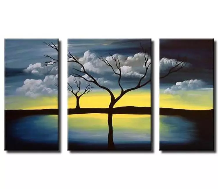 landscape paintings - triptych wall art
