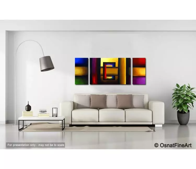 geometric painting - living room 2