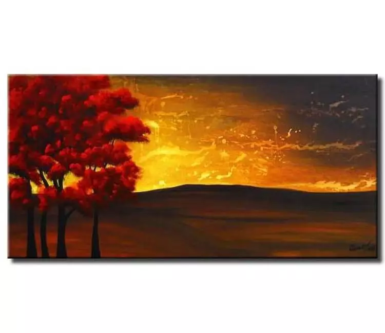 trees painting - modern abstract tree paintings hand painted tree art on canvas for living room bedroom office and home dcor