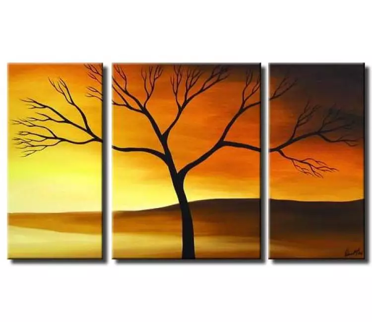 landscape painting - abstract tree paintings canvas art hand painted large tree wall art for living room bedroom office and home decor