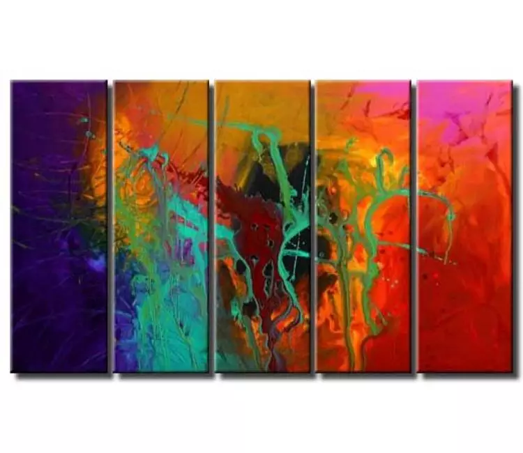 abstract painting - colorful contemporary abstract art original large abstract paintings on canvas for your home decor