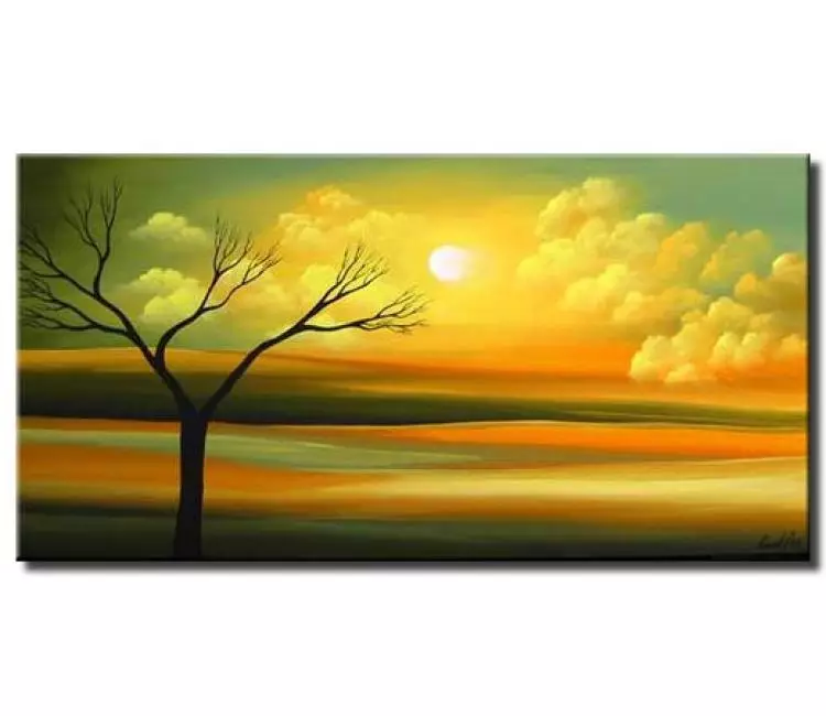 landscape paintings - sunrise wall art