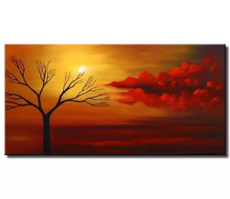 landscape painting - abstract landscape painting for bedroom living room office and wall decor original contemporary canvas art