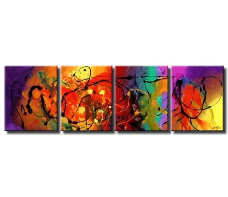 abstract painting - colorful splash art