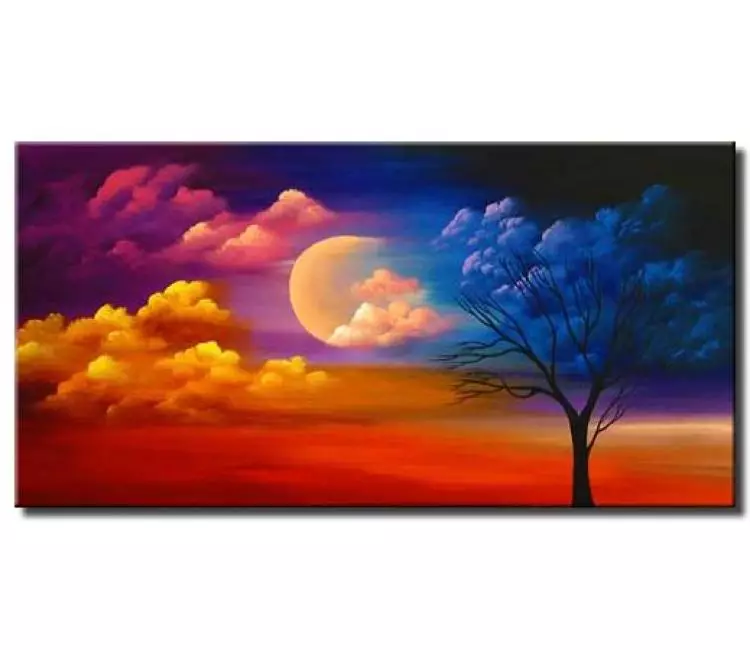 landscape painting - abstract landscape painting for bedroom living room office and wall decor original contemporary canvas art