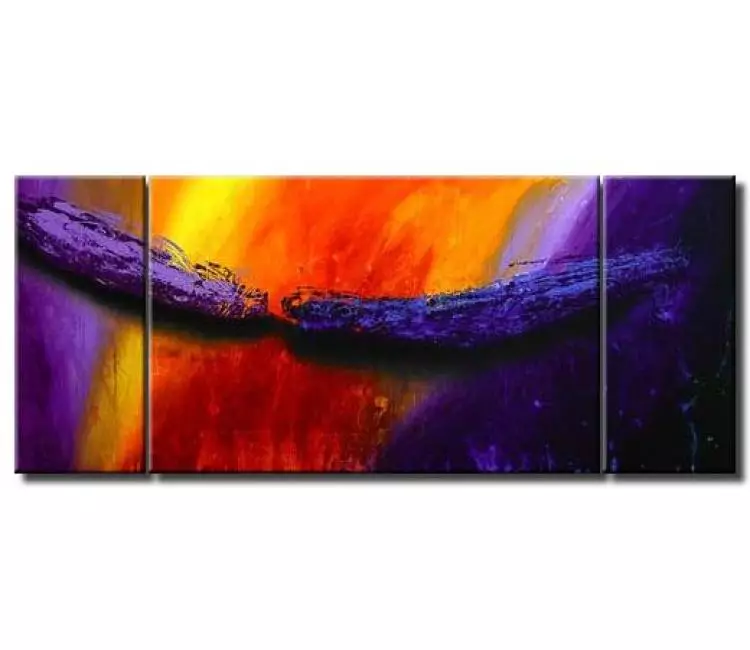 abstract painting - large contemporary purple abstract canvas art for living room office bedroom home decor hand painted