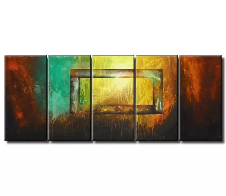 geometric painting - big abstract painting on canvas