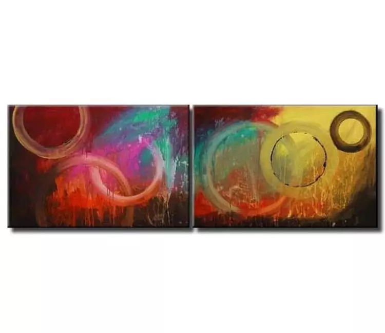 abstract painting - large contemporary colorful abstract canvas art for living room office bedroom home decor hand painted