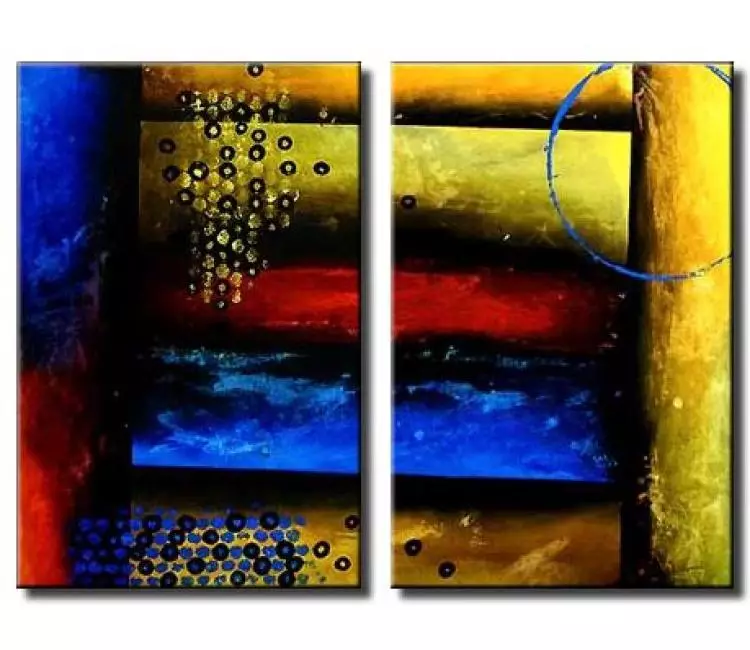abstract painting - diptych contemporary painting