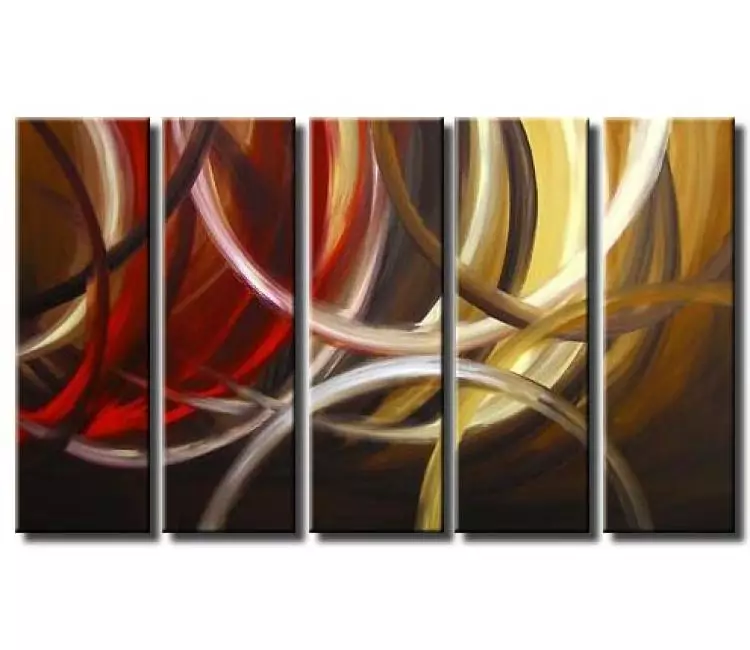 abstract painting - large contemporary abstract canvas art for living room office bedroom home decor in brown color hand painted