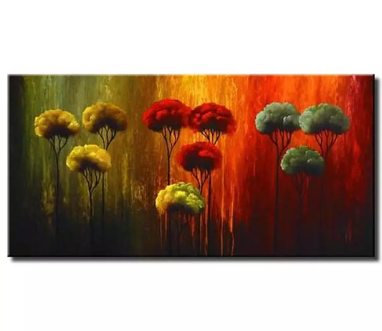 forest painting - large modern tree paintings contemporary hand painted abstract tree art for your living room