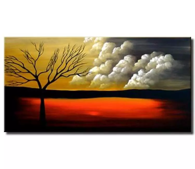 landscape painting - modern tree painting contemporary hand painted abstract tree art for your living room and office