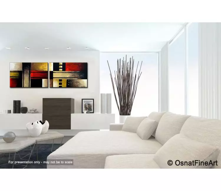 geometric painting - living room 4