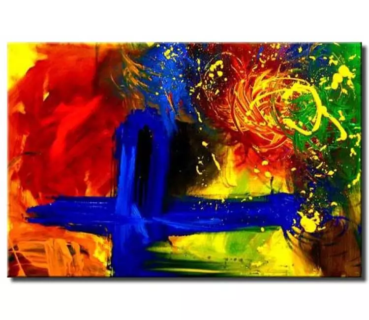 abstract painting - colorful contemporary abstract art modern original abstract paintings for home decor