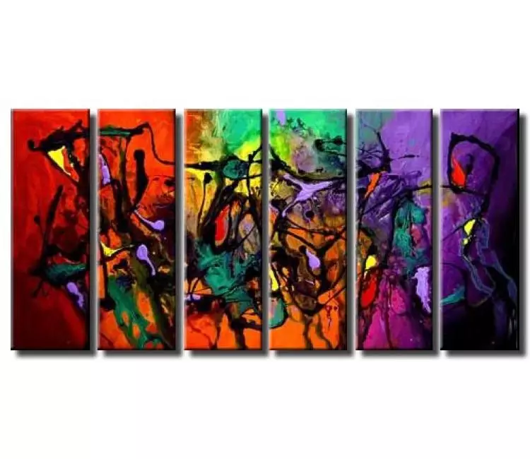 abstract painting - contemporary abstract art for living room office bedroom large colorful modern abstract paintings for home decor