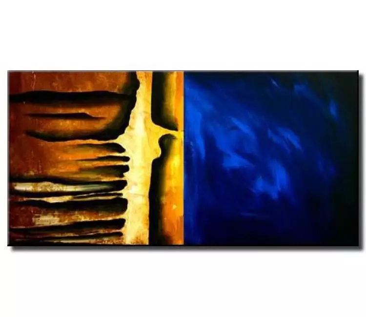 minimalist painting - blue abstract art on canvas minimalist original modern wall art for living room