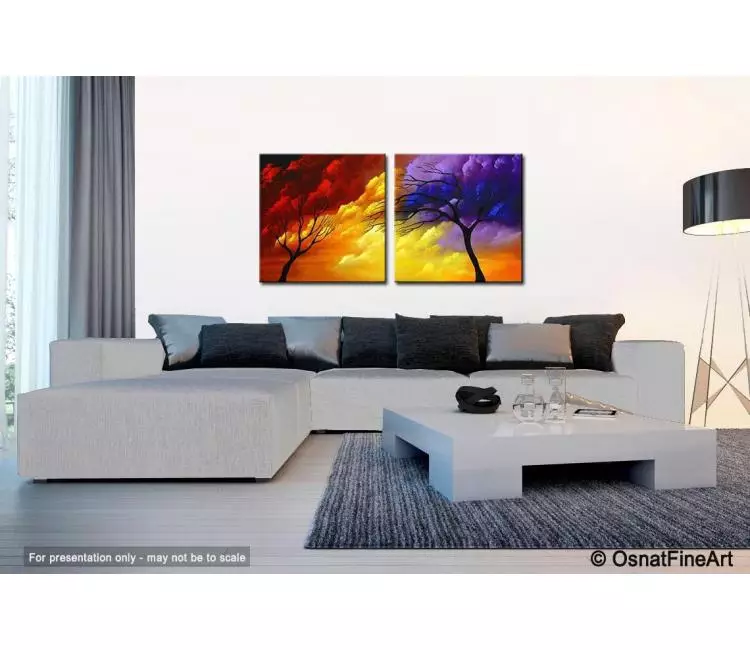 trees painting - living room 3