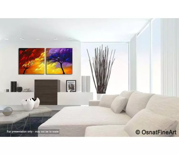 trees painting - living room 4