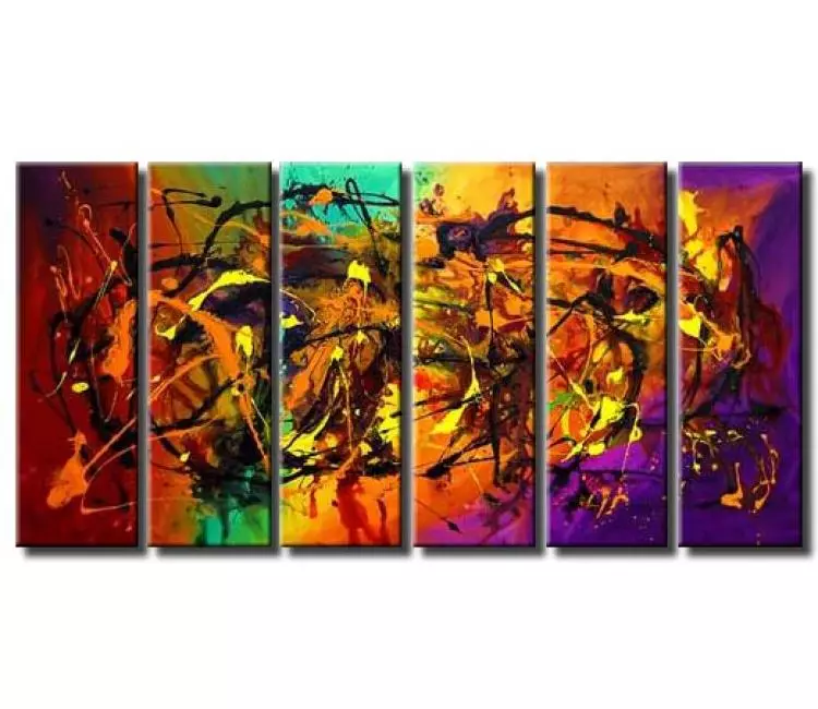 abstract painting - colorful contemporary abstract painting for living room or office original large textured modern art