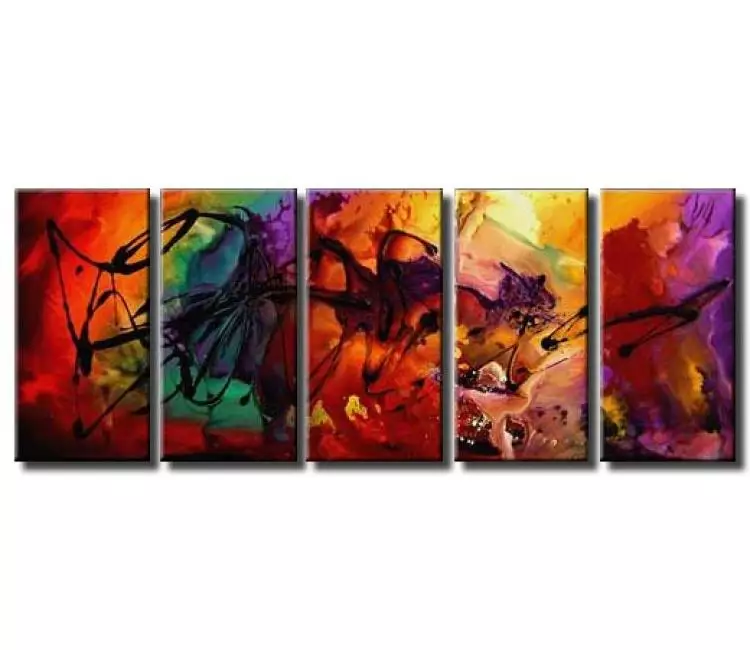 abstract painting - colorful contemporary abstract painting for living room or office original modern art