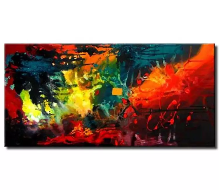 abstract painting - large original colorful abstract painting for living room on canvas modern art